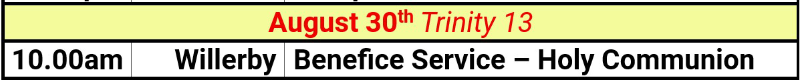 This Sunday's Services